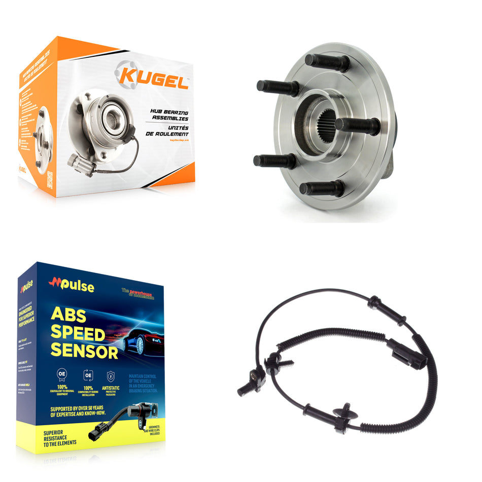 Front Wheel Hub Bearing And ABS Sensor Kit For 2007 Dodge Ram 1500 4WD with 2-Wheel K7S-100201
