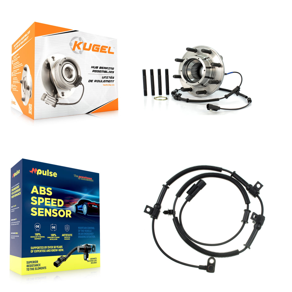 Front Wheel Hub Bearing And Extra ABS Sensor Kit For Ford F-250 Super Duty K7S-100210