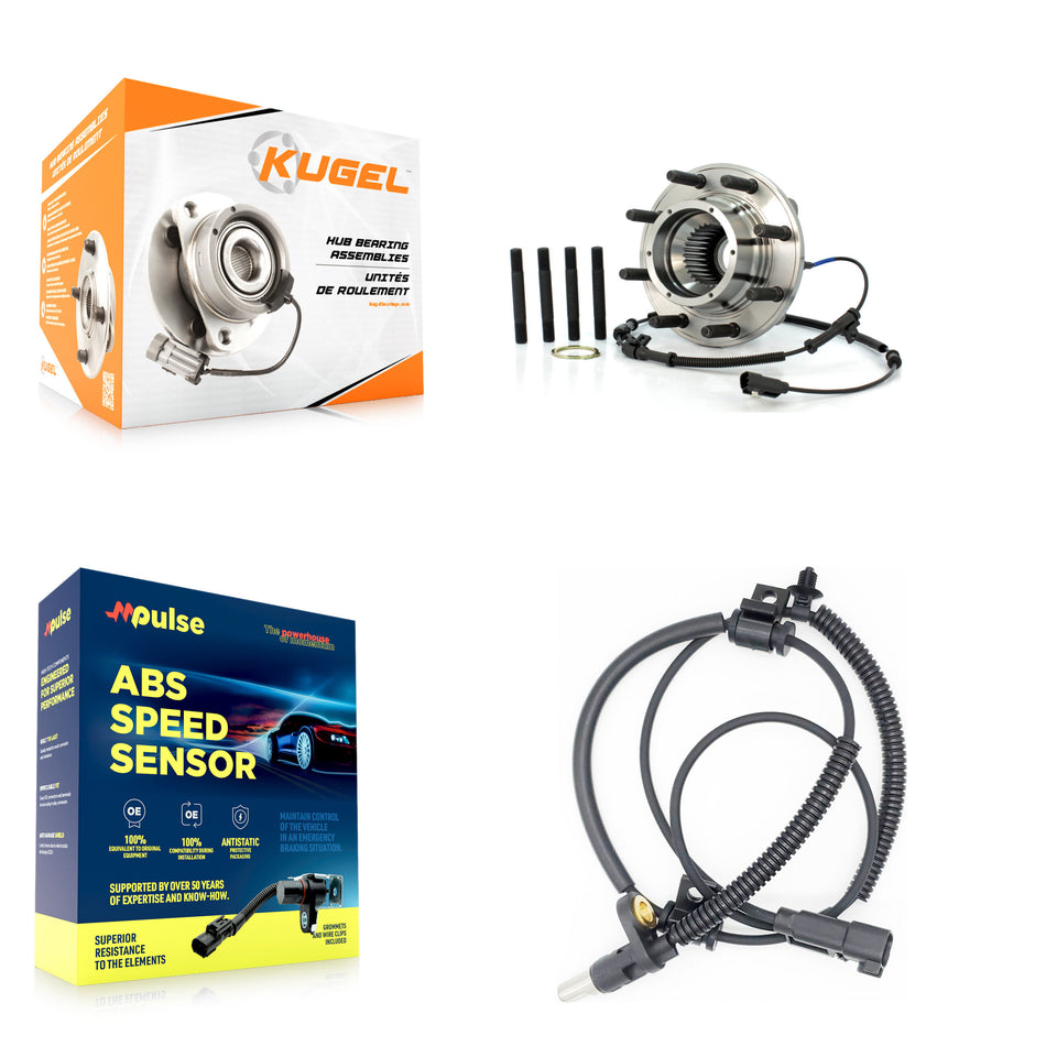 Front Wheel Hub Bearing And Extra ABS Sensor Kit For Ford F-250 Super Duty K7S-100211
