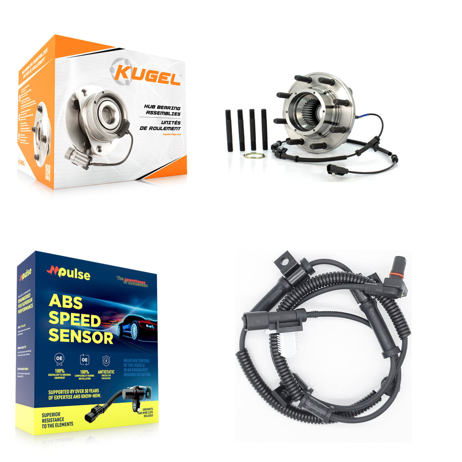Front Wheel Hub Bearing And Extra ABS Sensor Kit For Ford F-250 Super Duty K7S-100212
