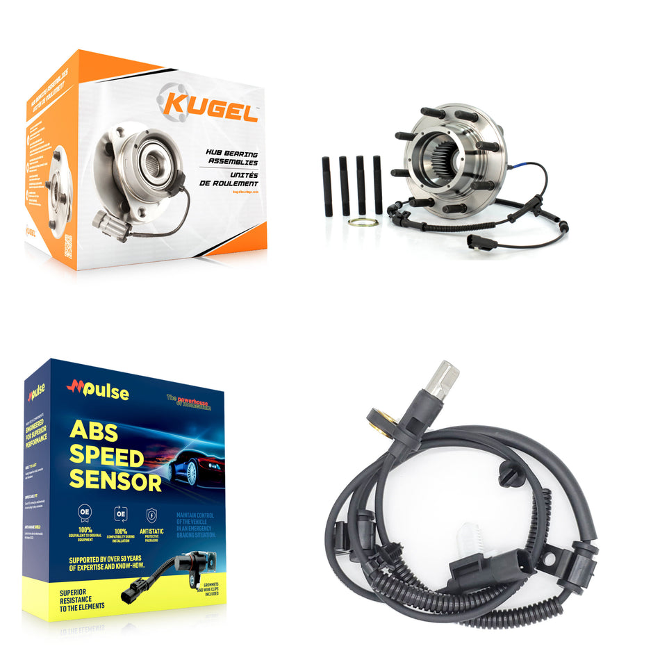 Front Wheel Hub Bearing And Extra ABS Sensor Kit For Ford F-250 Super Duty K7S-100213
