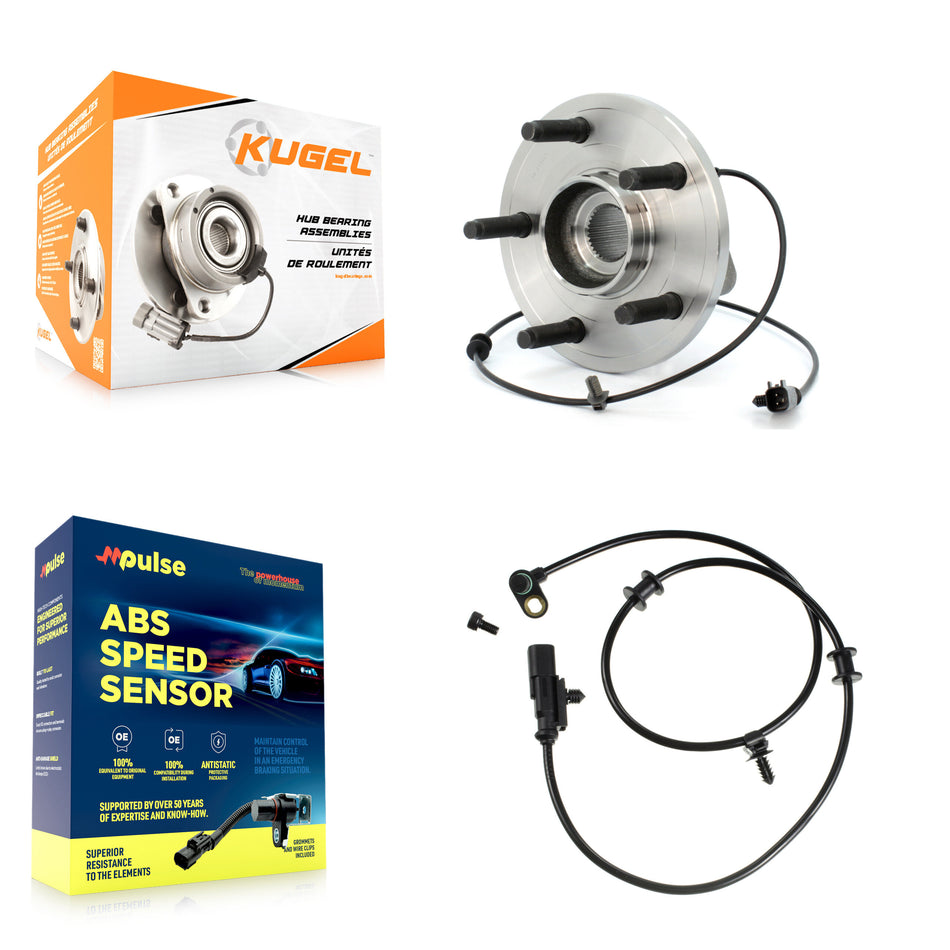 Front Wheel Hub Bearing And Extra ABS Sensor Kit For Dodge Durango Chrysler Aspen K7S-100227