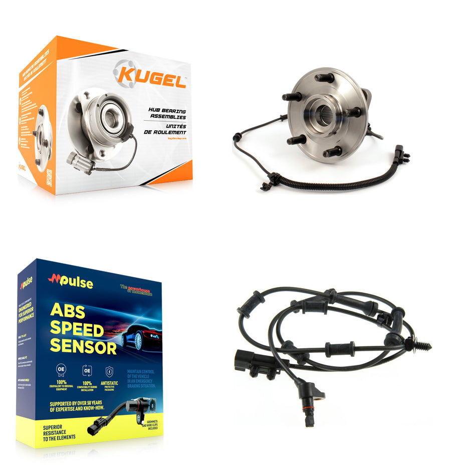 Front Wheel Hub Bearing And Extra ABS Sensor Kit For Jeep Wrangler with Harness K7S-100235