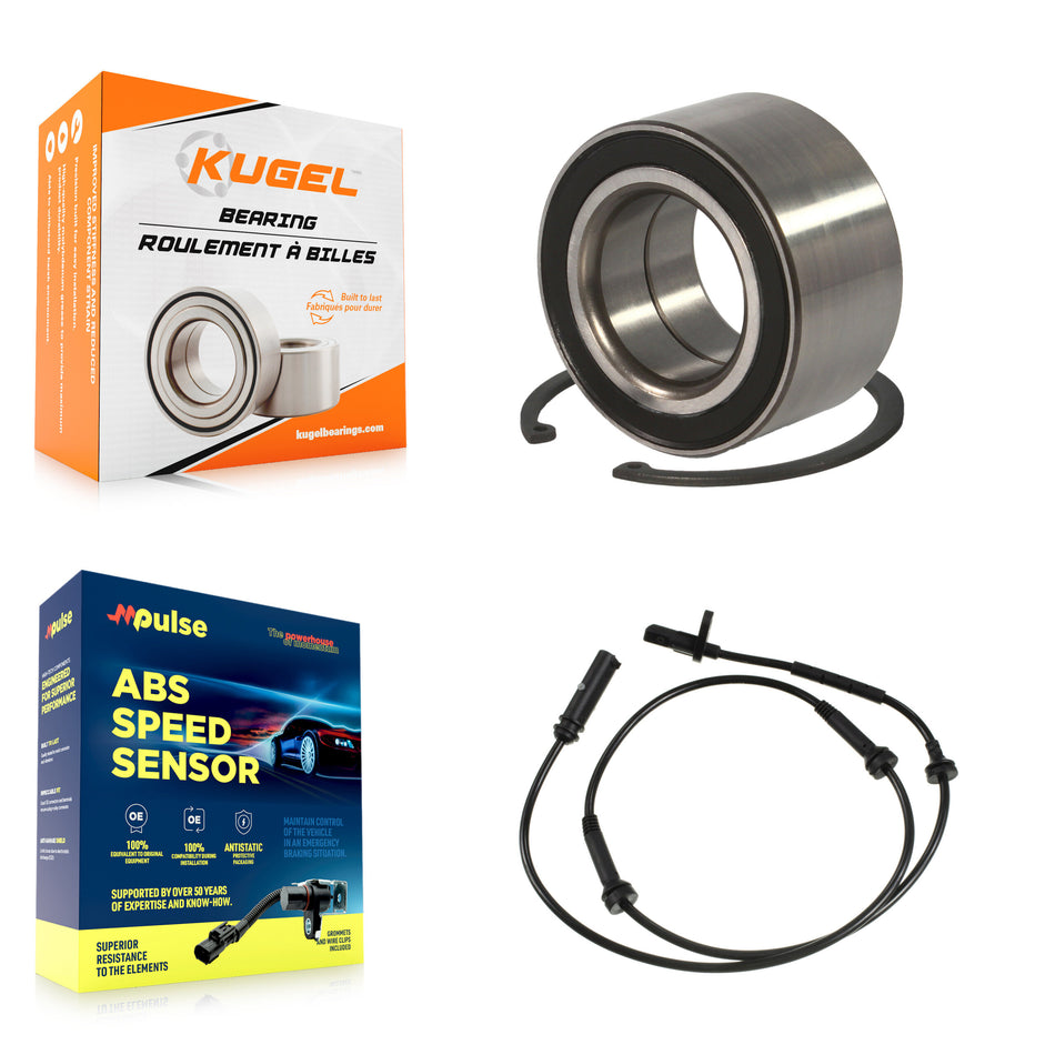 Front Wheel Bearing & Sensor Kit For 2010-2012 BMW X3 3.0L with 4-Wheel ABS Harness K7S-100253