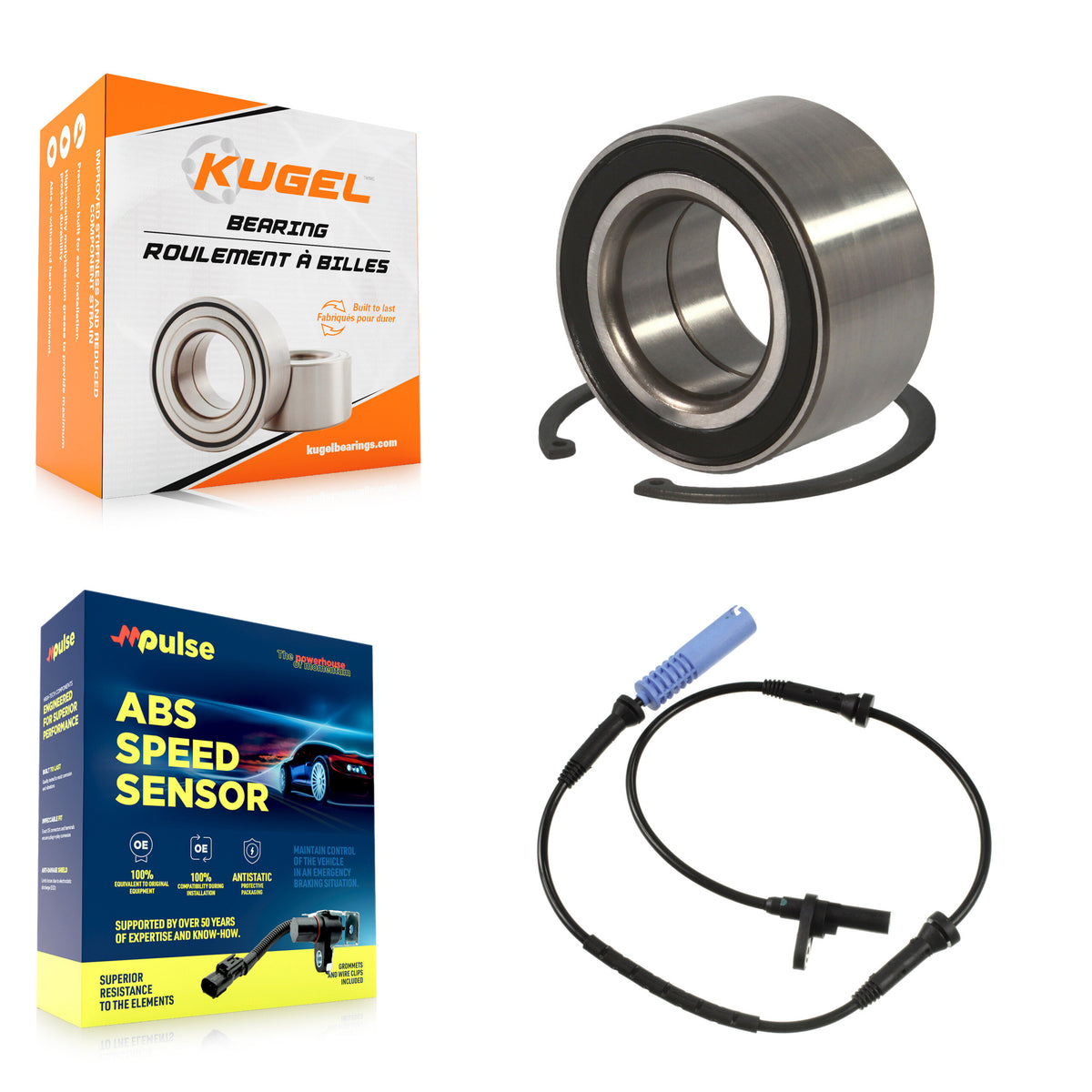 Front Wheel Bearing And ABS Sensor Kit For BMW 530xi 528i xDrive 535i 535xi 528xi 525xi K7S-100259