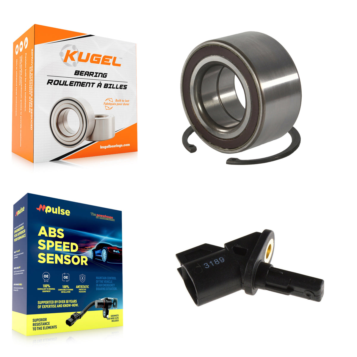 Front Wheel Bearing And ABS Sensor Kit For Mazda 3 5 Sport K7S-100274