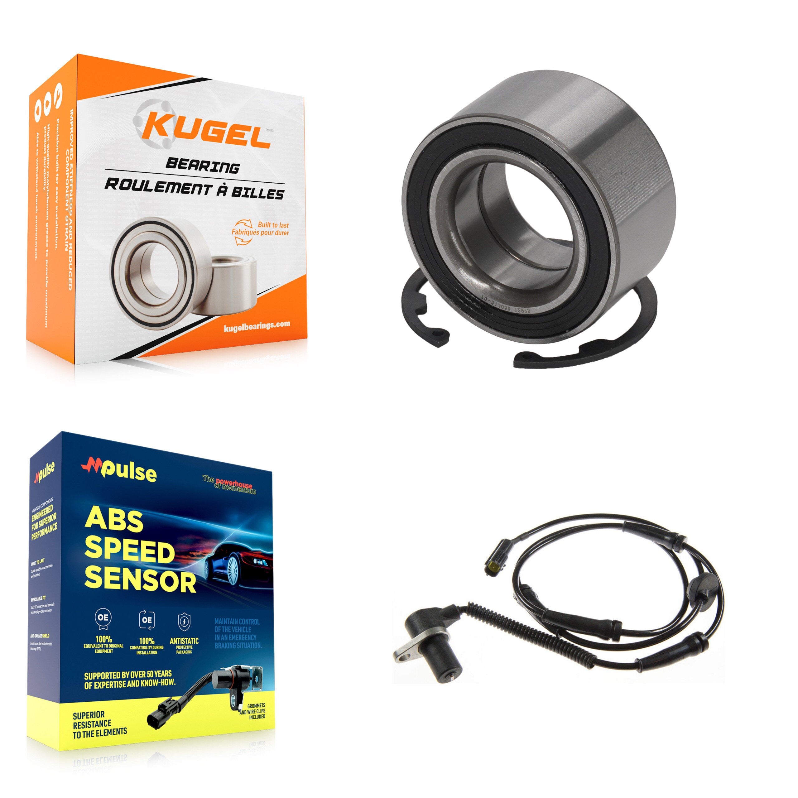 Front Wheel Bearing & Sensor Kit For 02-05 Kia Sedona 3.5L with 4-Wheel ABS Harness K7S-100280