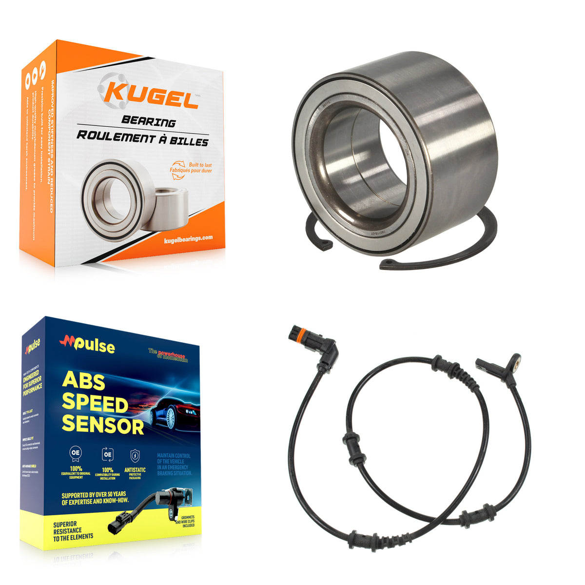 Front Wheel Bearing And ABS Sensor Kit For Mercedes-Benz R350 R320 R500 with Harness K7S-100281