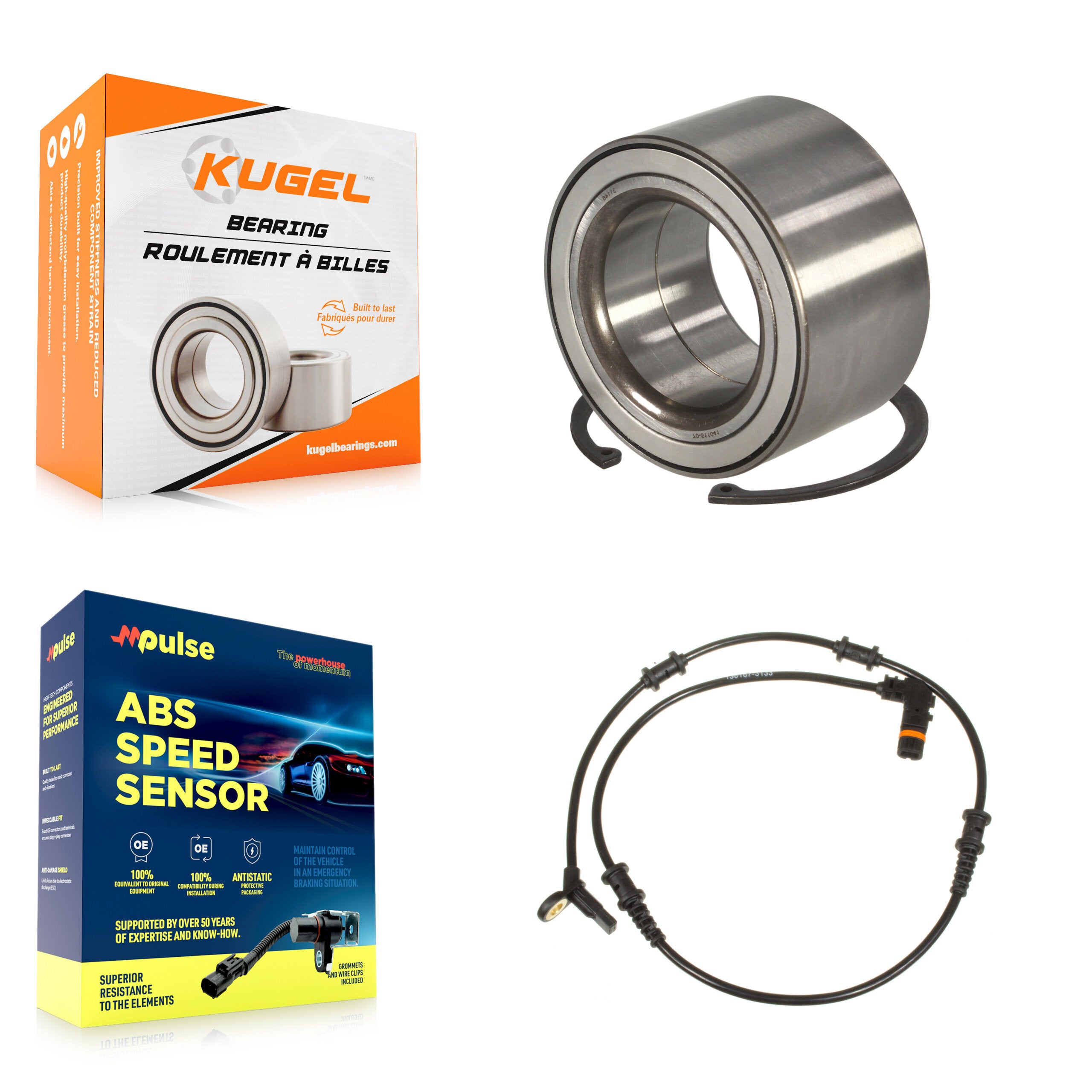 Front Wheel Bearing ABS Sensor Kit For Mercedes-Benz ML350 ML320 ML550 ML500 with Harness K7S-100300