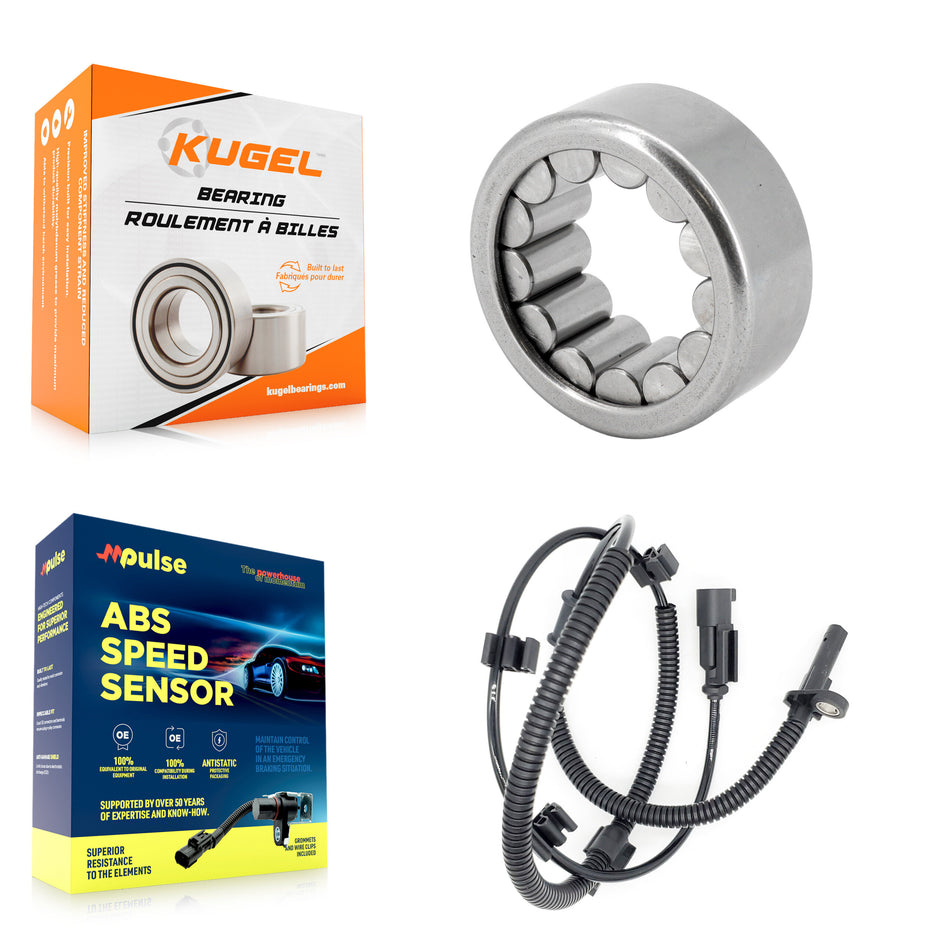 Rear Wheel Bearing ABS Sensor Kit For Ford E-150 4.6L 5.4L with 4-Wheel Harness K7S-100310