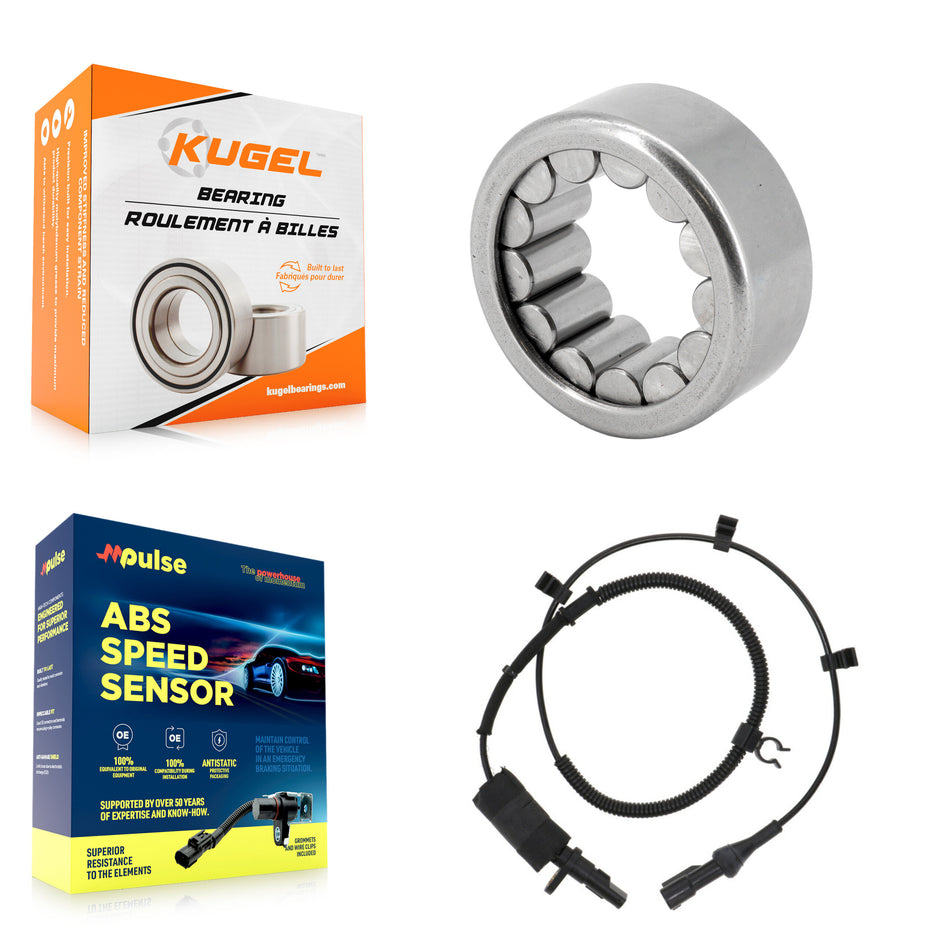 Rear Wheel Bearing ABS Sensor Kit For Ford E-150 4.6L 5.4L with 4-Wheel Harness K7S-100318