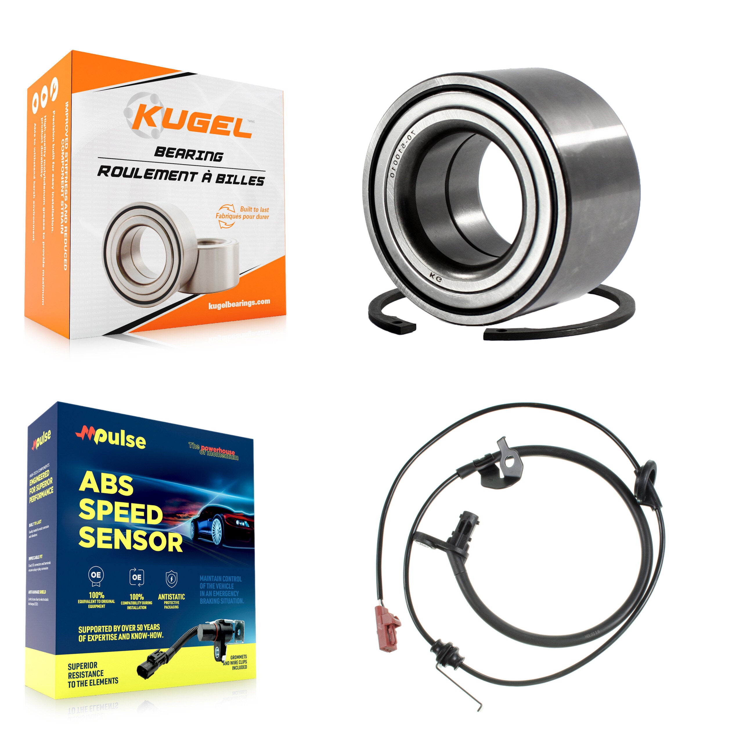 Rear Wheel Bearing ABS Sensor Kit For Ford Fusion Lincoln MKZ Mercury Milan with Harness K7S-100324