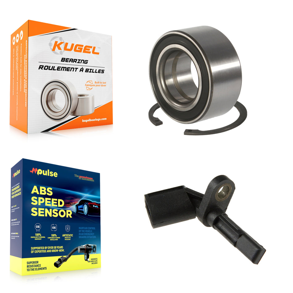 Rear Wheel Bearing Sensor Kit For Audi A4 Quattro Convertible with 3.2L 2.0L 4-Wheel ABS K7S-100339
