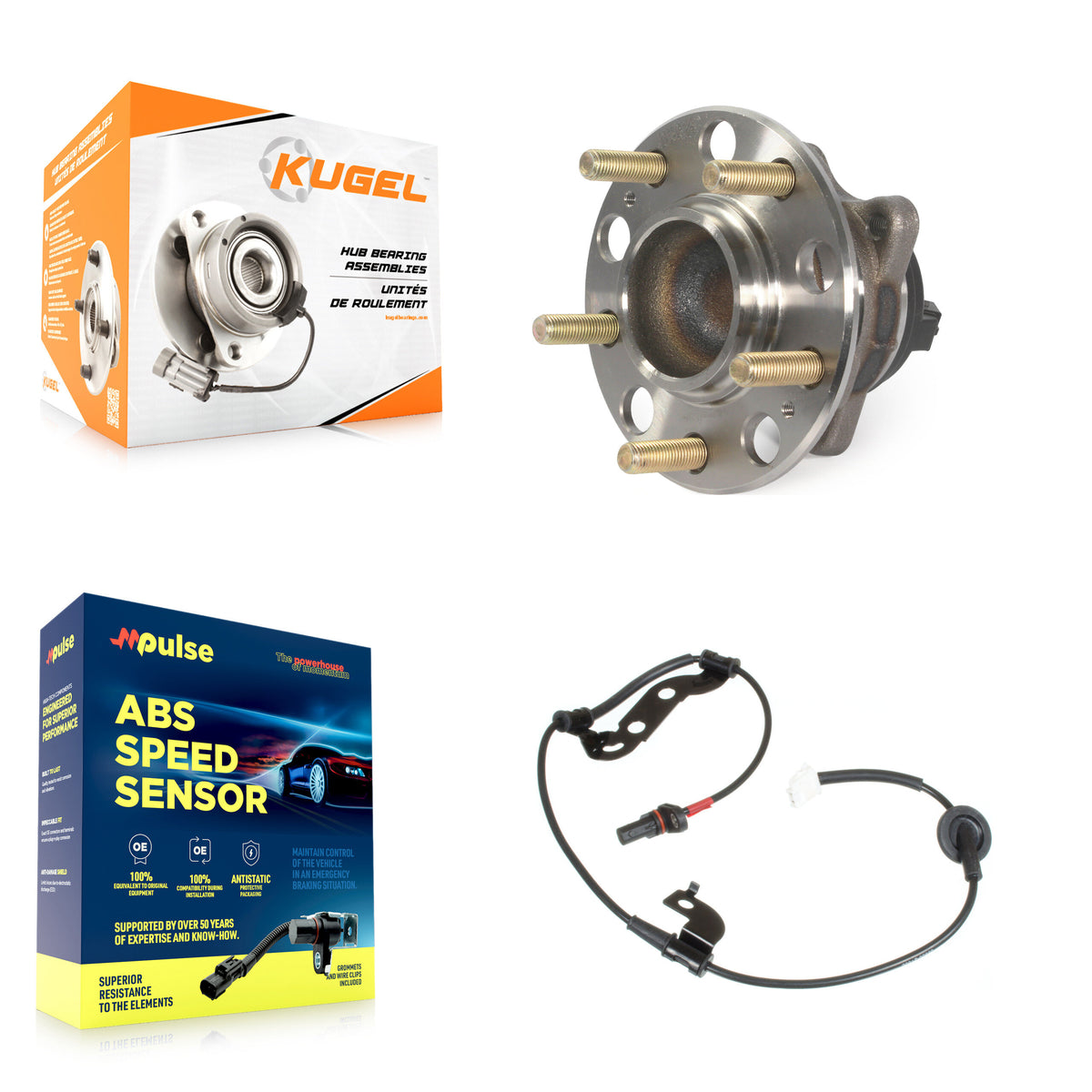 Rear Wheel Hub Bearing & Extra Sensor Kit For Kia Optima 2.4L with GAS engine 4-Wheel ABS K7S-100345