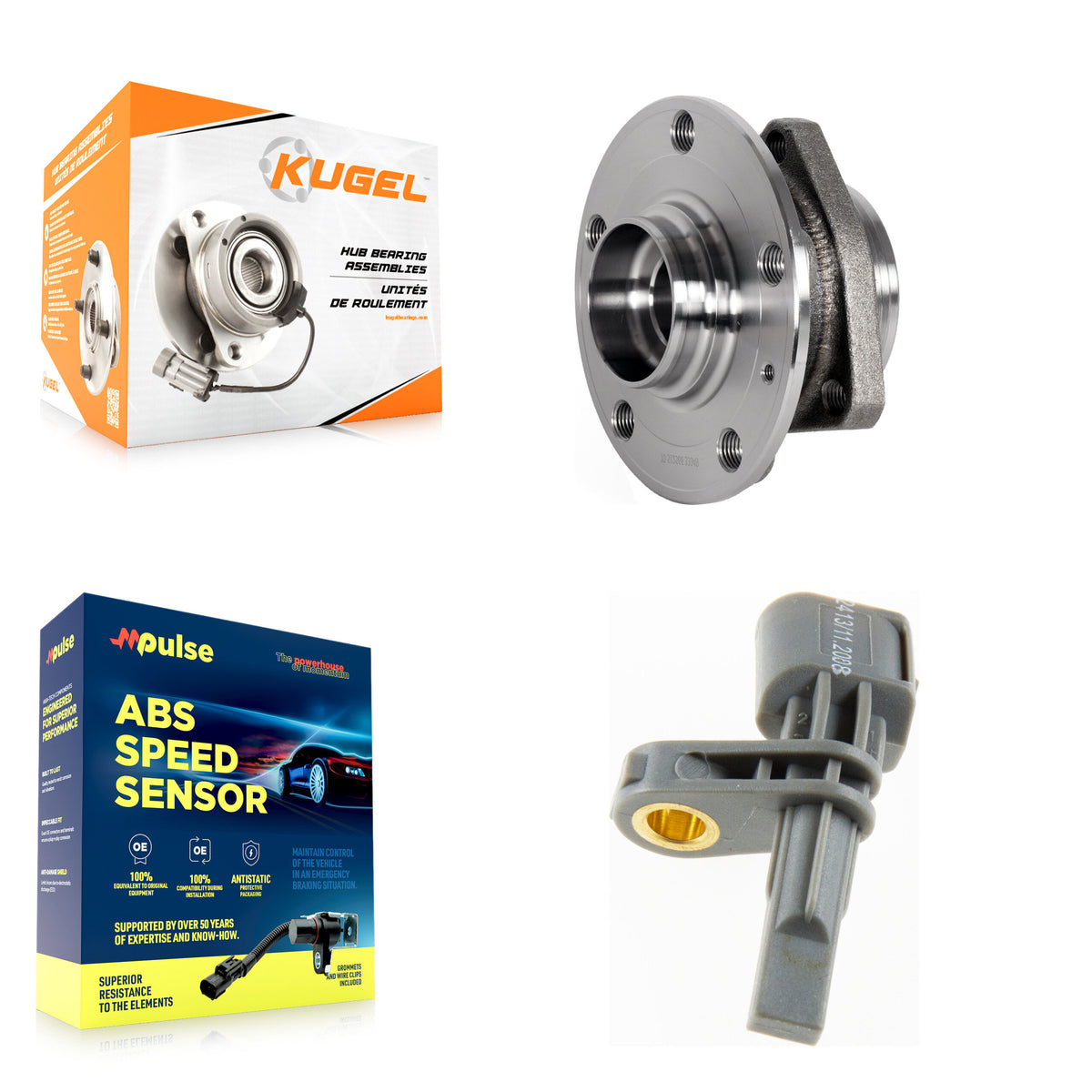 Rear Wheel Hub Bearing Sensor Kit For Volkswagen Audi Golf SportWagen R A3 Quattro S3 RS3 K7S-100347