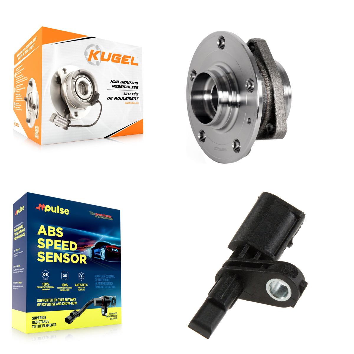 Rear Wheel Hub Bearing And ABS Sensor Kit For Audi A3 Quattro Volkswagen Golf R S3 K7S-100348