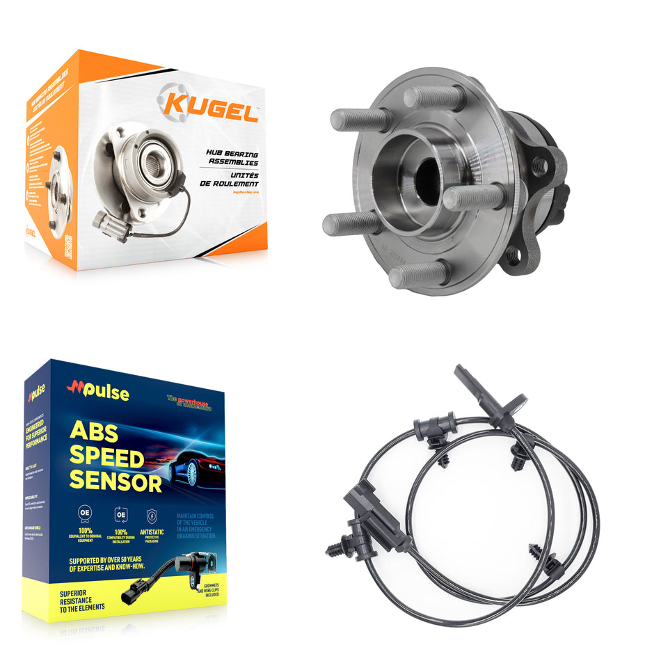 Rear Wheel Hub Bearing Sensor Kit For 2015 Ford Edge FWD with 3.5L/2.0L/2.7L 4-Wheel ABS K7S-100358