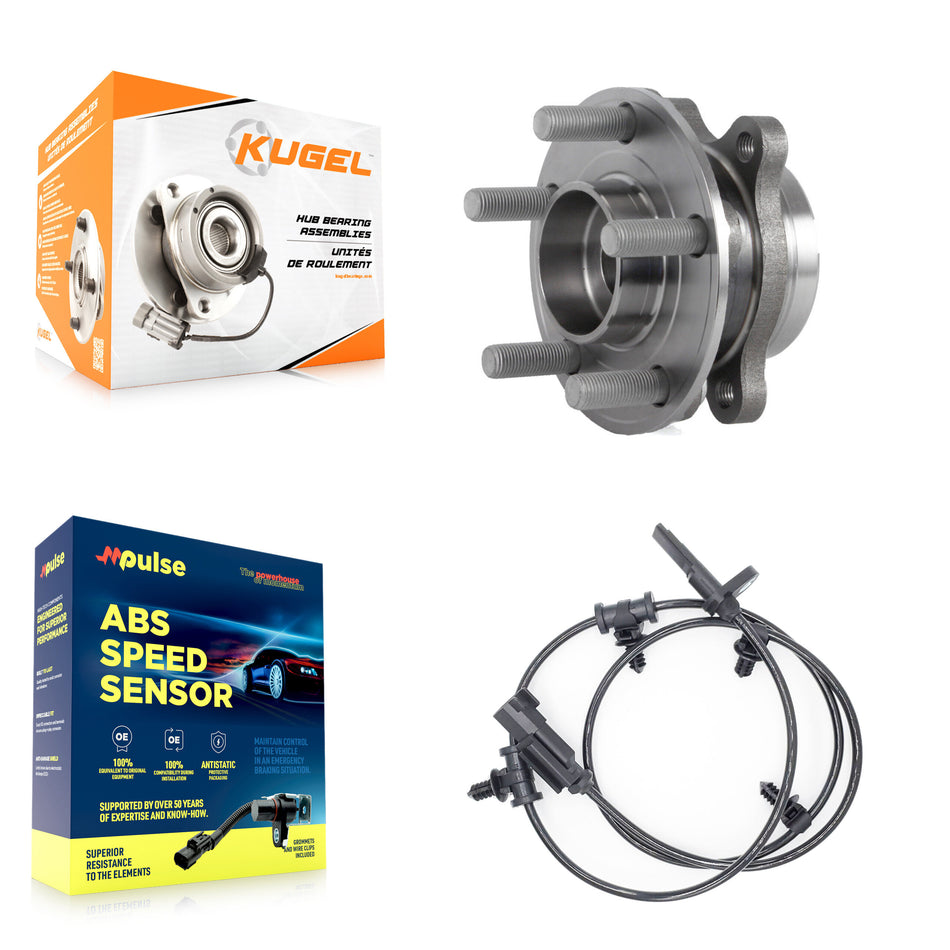 Rear Wheel Hub Bearing Sensor Kit For 2015 Ford Edge AWD with 3.5L/2.0L/2.7L 4-Wheel ABS K7S-100359