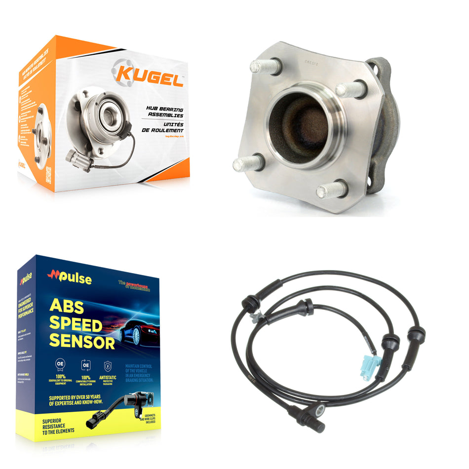Rear Wheel Hub Bearing & Sensor Kit For 2009 Nissan Sentra 2.0L with Non-ABS Harness K7S-100389