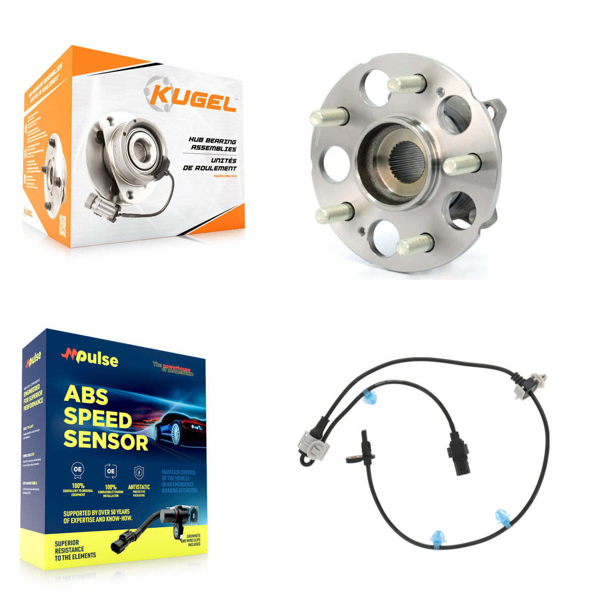 Rear Wheel Hub Bearing And ABS Sensor Kit For Acura RDX AWD with 3.5L 4-Wheel K7S-100396