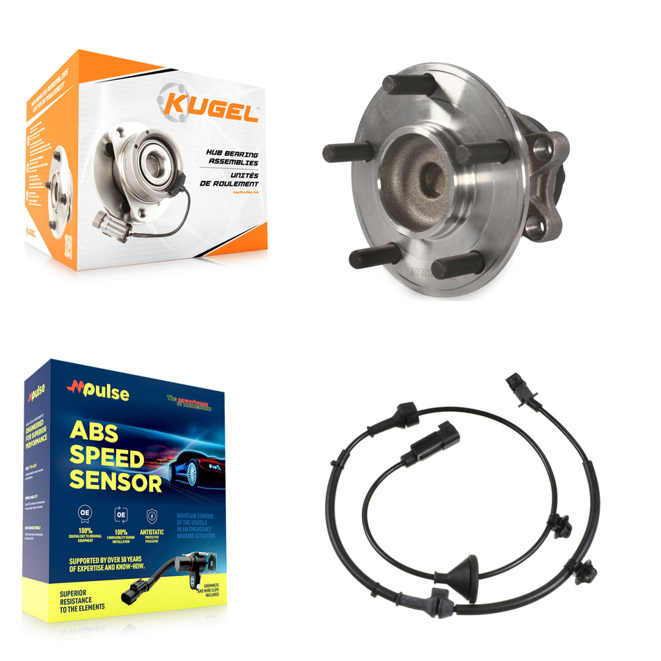 Rear Wheel Hub Bearing Sensor Kit For 2015 Mitsubishi Outlander FWD with 3.0L 4-Wheel ABS K7S-100412