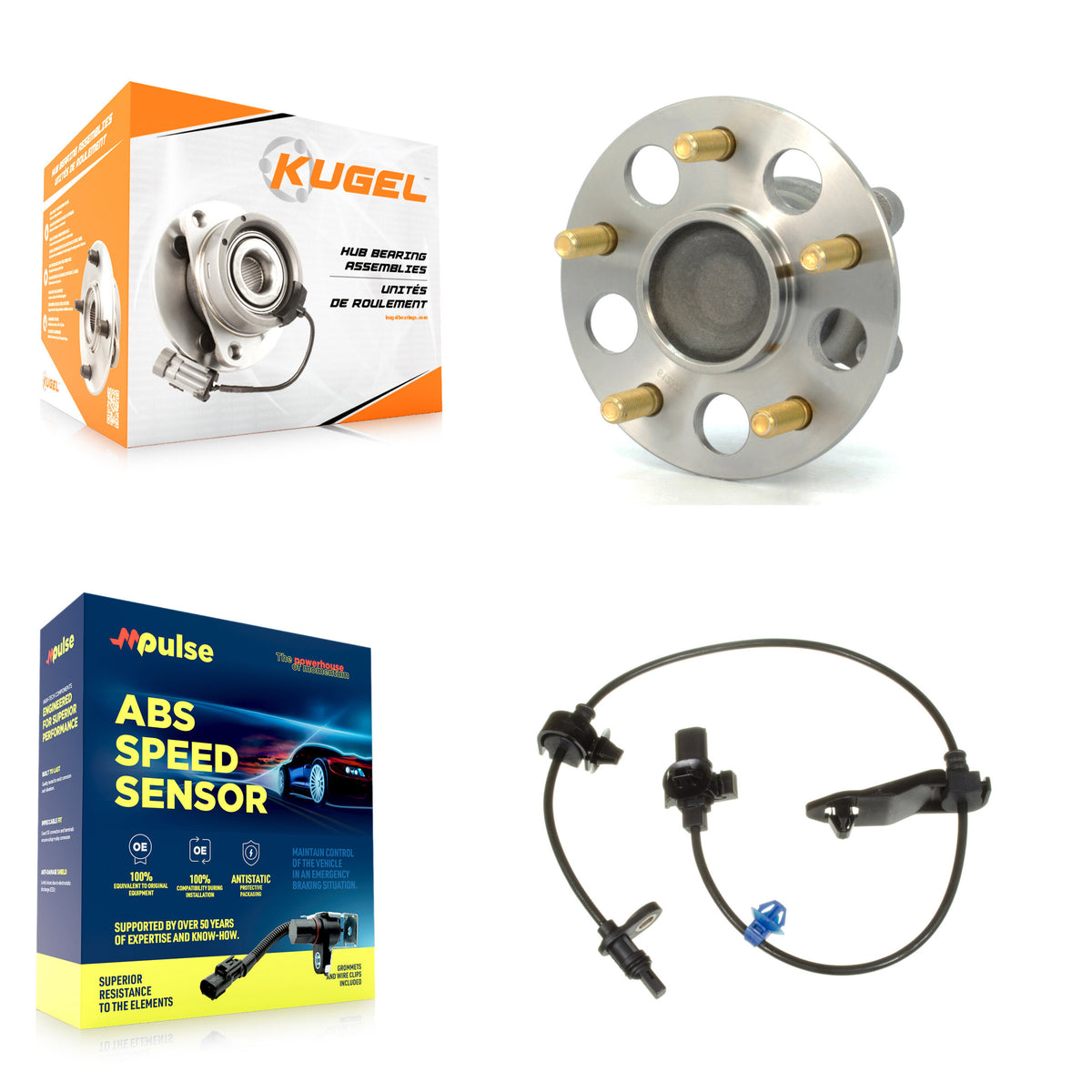 Rear Wheel Hub Bearing & Sensor Kit For 06-08 Honda Civic Not Built in Japan with Harness K7S-100471