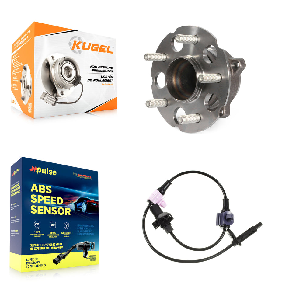 Rear Wheel Hub Bearing & Sensor Kit For Honda CR-V FWD with 2.4L 4-Wheel ABS Harness K7S-100478
