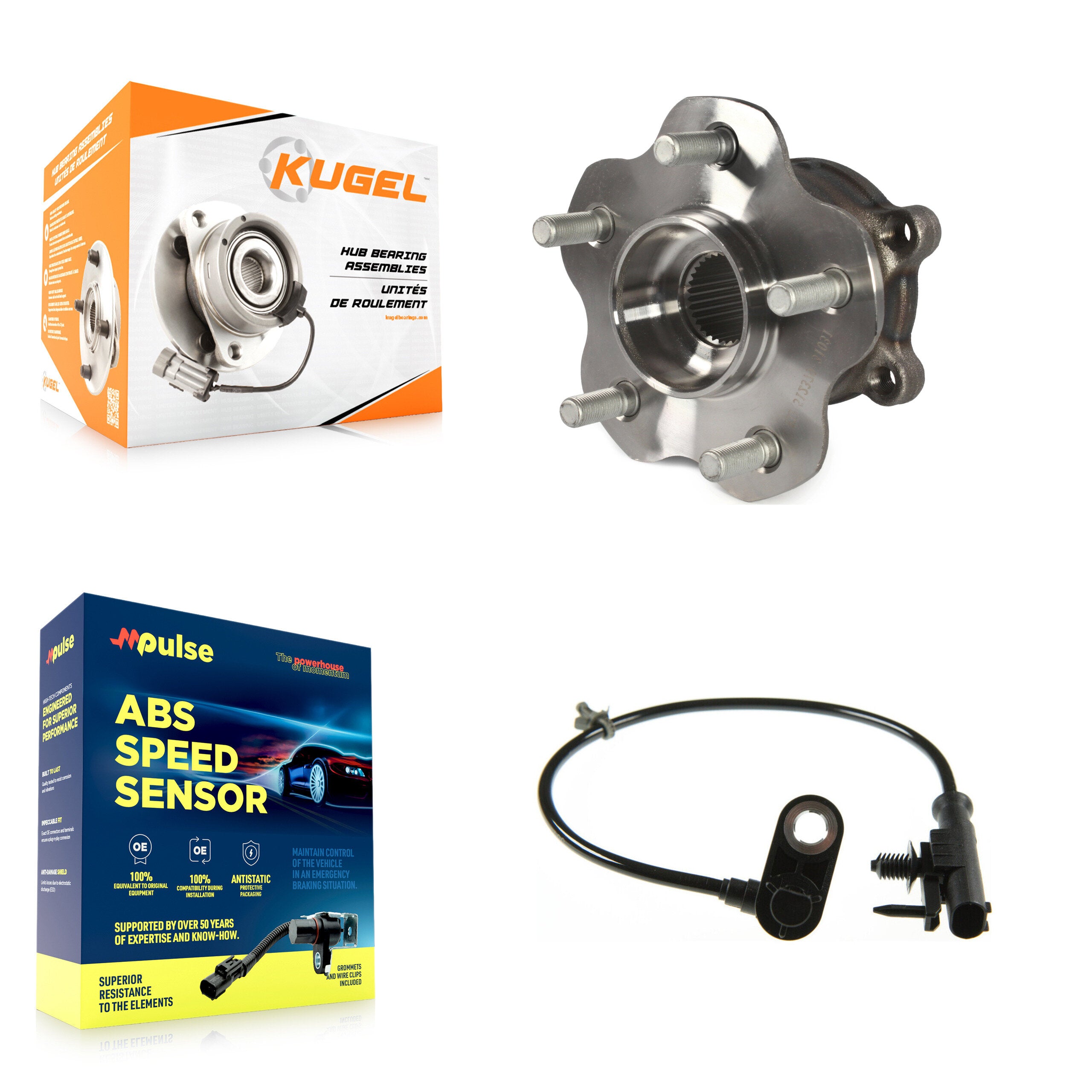 Rear Wheel Hub Bearing And ABS Sensor Kit For INFINITI G37 EX35 Nissan 370Z K7S-100542
