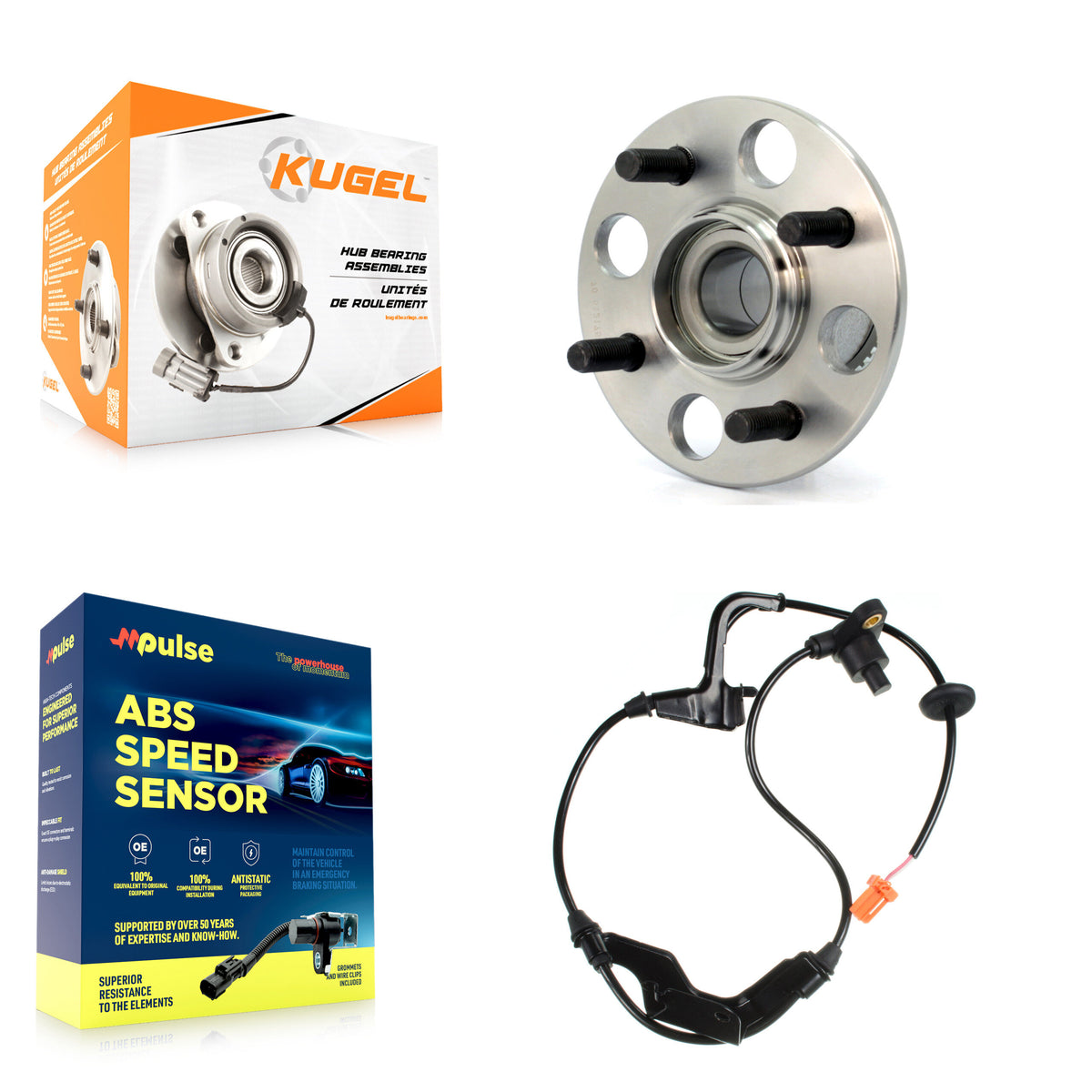 Rear Wheel Hub Bearing And ABS Sensor Kit For Honda Civic Built in US with Harness K7S-100552