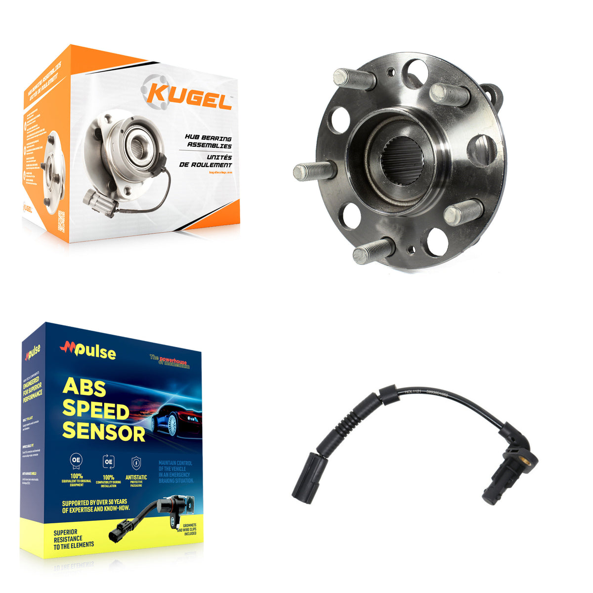 Rear Wheel Hub Bearing ABS Sensor Kit For 2014 Hyundai Genesis 3.8L/5.0L with 4-Wheel K7S-100602