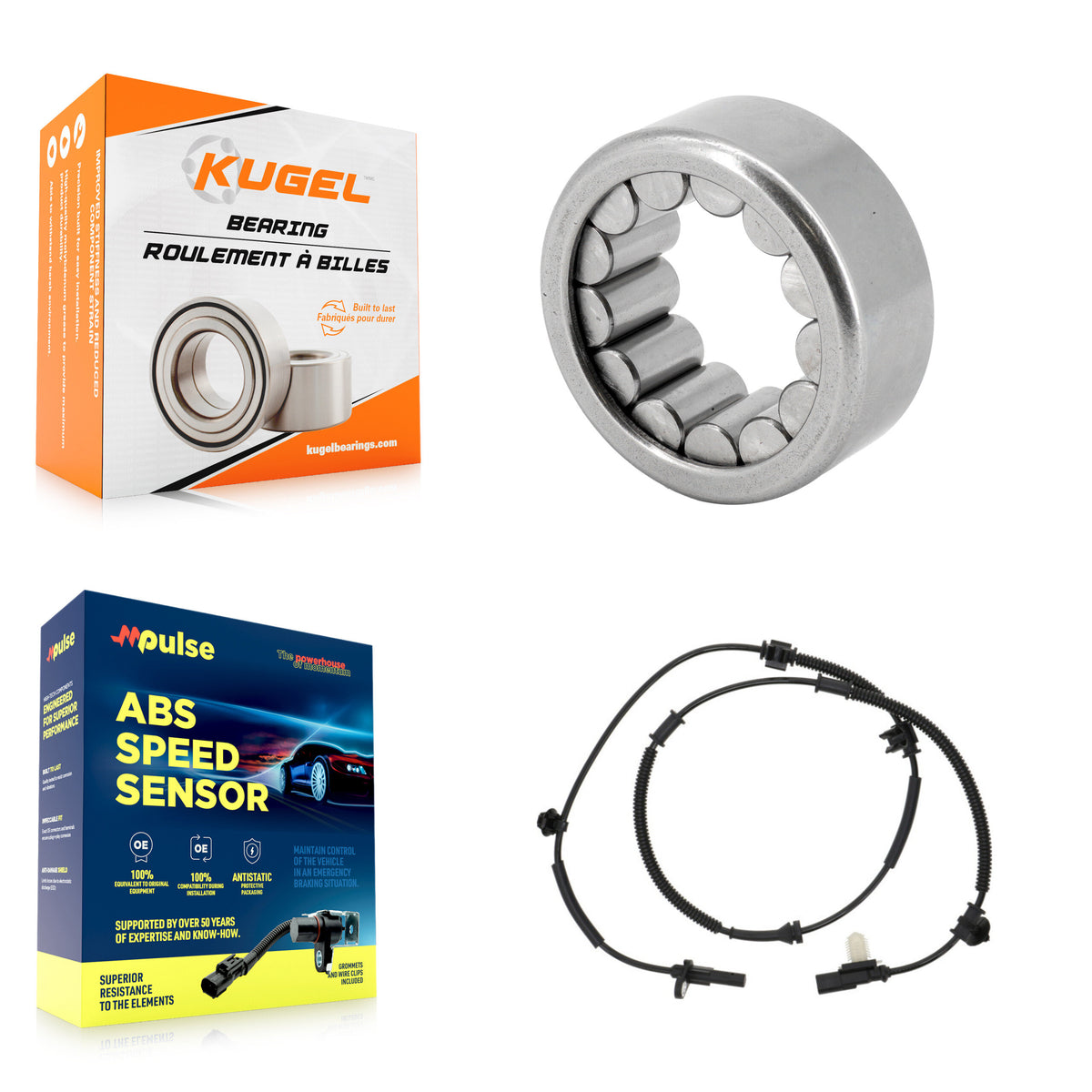 Rear Wheel Bearing & ABS Sensor Kit For 2014 Ford F-150 SVT Raptor with 6.2L Harness K7S-100646