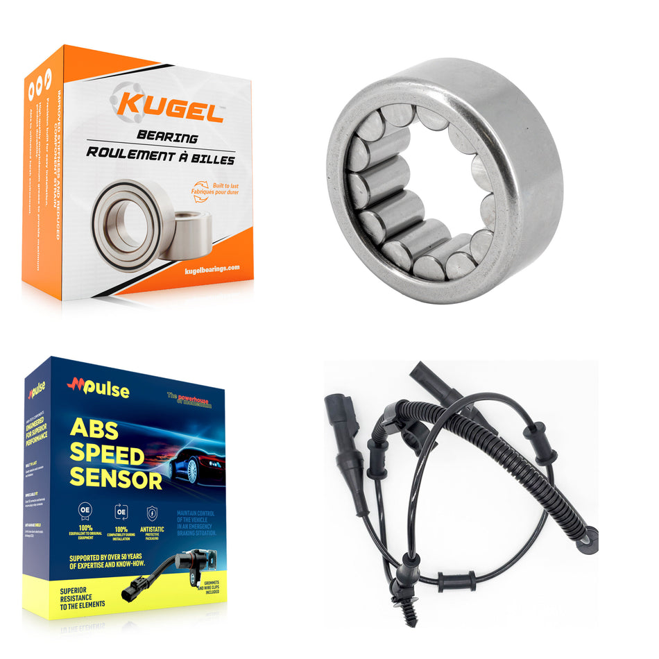 Rear Wheel Bearing Sensor Kit For 2008 Ford E-150 4.6L 5.4L with 4-Wheel ABS Harness K7S-100651