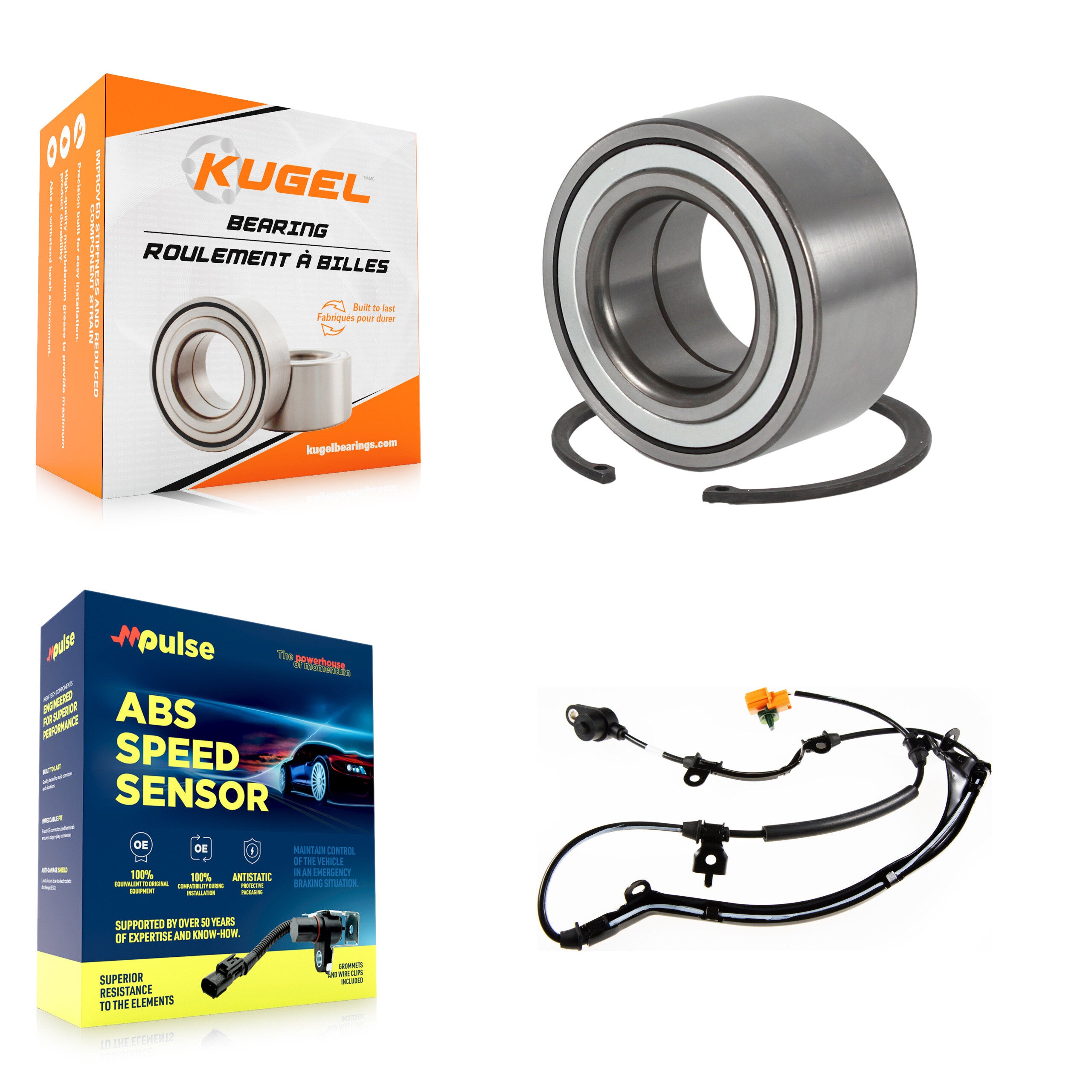 Rear Wheel Bearing And ABS Sensor Kit For Honda Pilot Acura MDX 3.5L with 4-Wheel K7S-100671