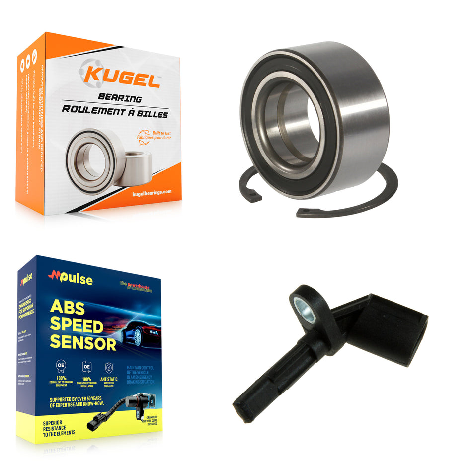 Rear Wheel Bearing Sensor Kit For Audi A4 Quattro Convertible with 3.2L 2.0L 4-Wheel ABS K7S-100674