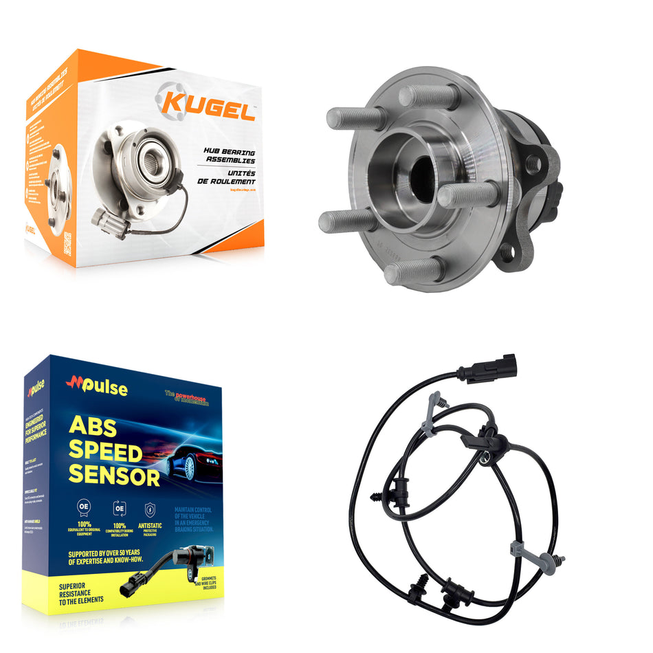 Rear Wheel Hub Bearing Sensor Kit For 2015 Ford Edge FWD with 3.5L/2.0L/2.7L 4-Wheel ABS K7S-100747