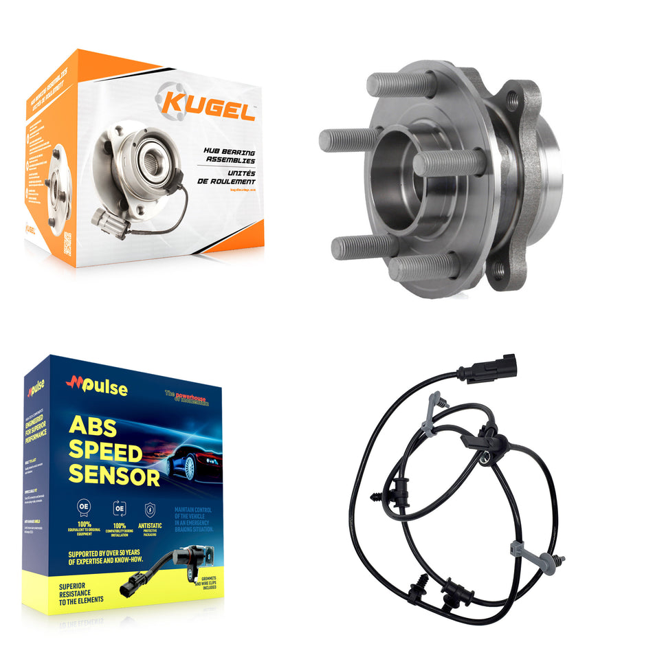 Rear Wheel Hub Bearing Sensor Kit For 2015 Ford Edge AWD with 3.5L/2.0L/2.7L 4-Wheel ABS K7S-100748
