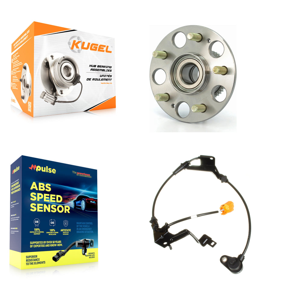 Rear Wheel Hub Bearing Sensor Kit For 02-06 Acura RSX 2.0L with 4-Wheel ABS Harness K7S-100764