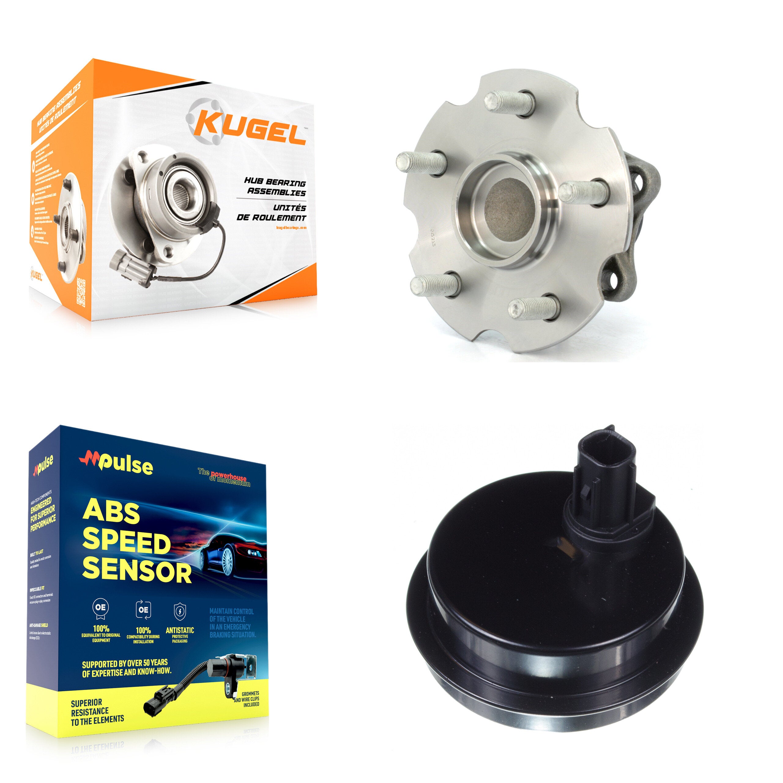 Rear Wheel Hub Bearing & Extra Sensor Kit For 2006-2008 Toyota RAV4 with ABS Ring K7S-100796