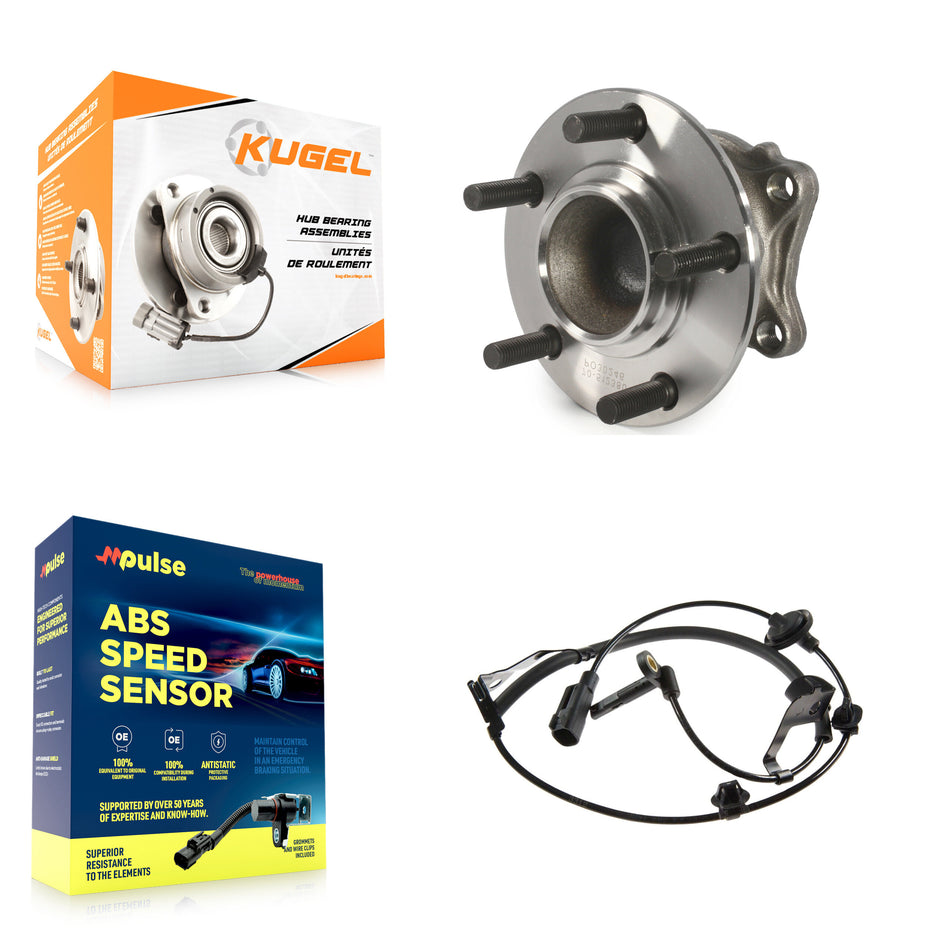Rear Wheel Hub Bearing Sensor Kit For 2007 Mitsubishi Outlander FWD with 3.0L 4-Wheel ABS K7S-100817