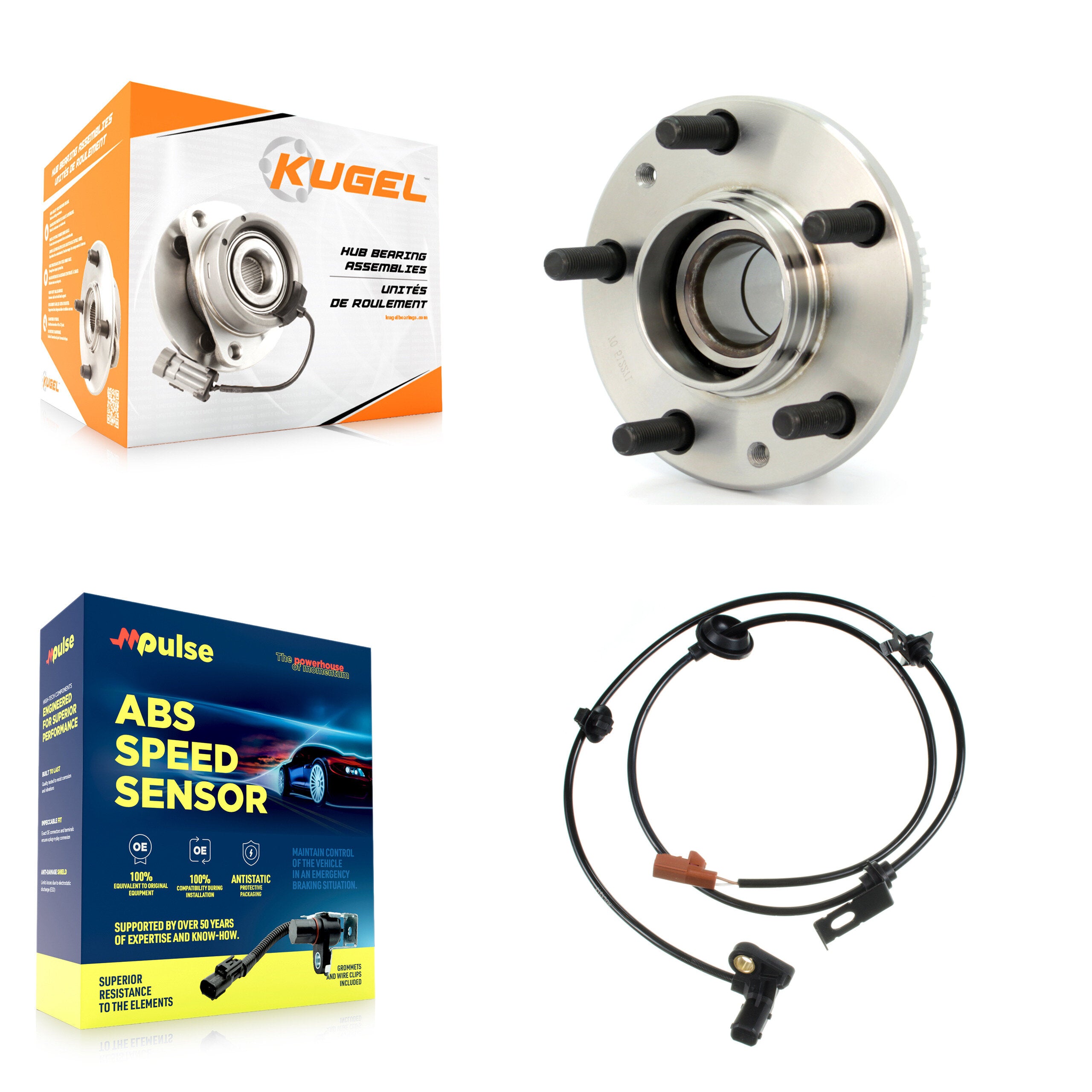 Rear Wheel Hub Bearing & ABS Sensor Kit For Ford Fusion Lincoln MKZ Zephyr Mercury Milan K7S-100863