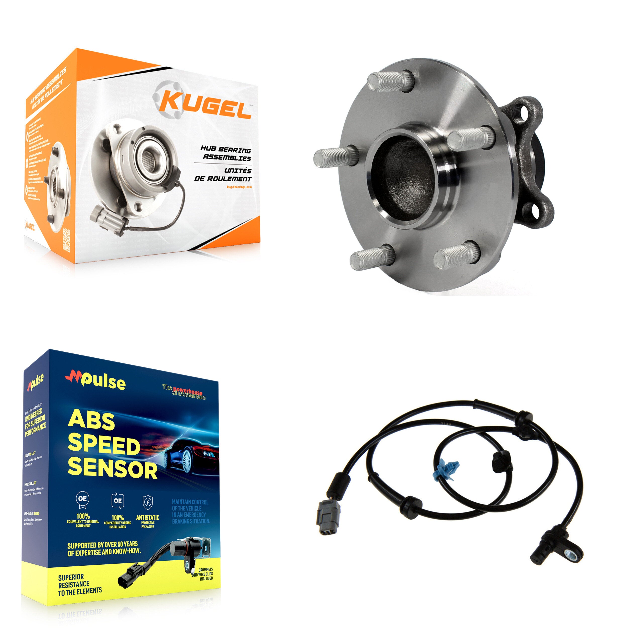 Rear Wheel Hub Bearing & Sensor Kit For Suzuki SX4 FWD with 2.0L 4-Wheel ABS Harness K7S-100912