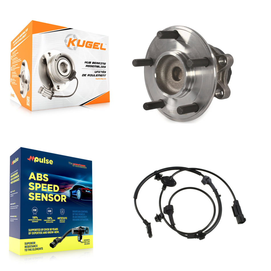 Rear Wheel Hub Bearing Sensor Kit For 2015 Mitsubishi Outlander FWD with 3.0L 4-Wheel ABS K7S-100914