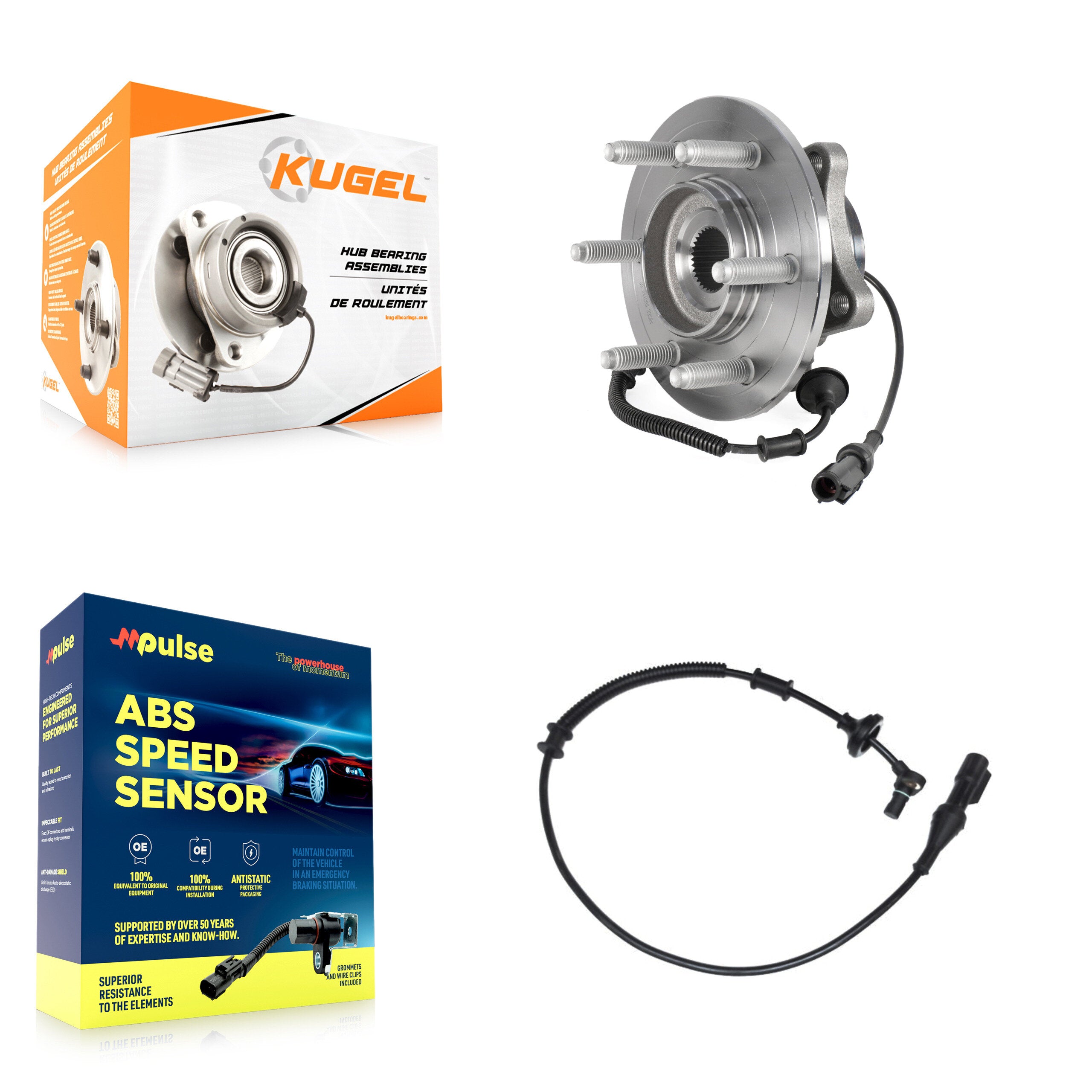 Rear Wheel Hub Bearing & Extra Sensor Kit For 2007-2010 Ford Expedition Lincoln Navigator K7S-101568
