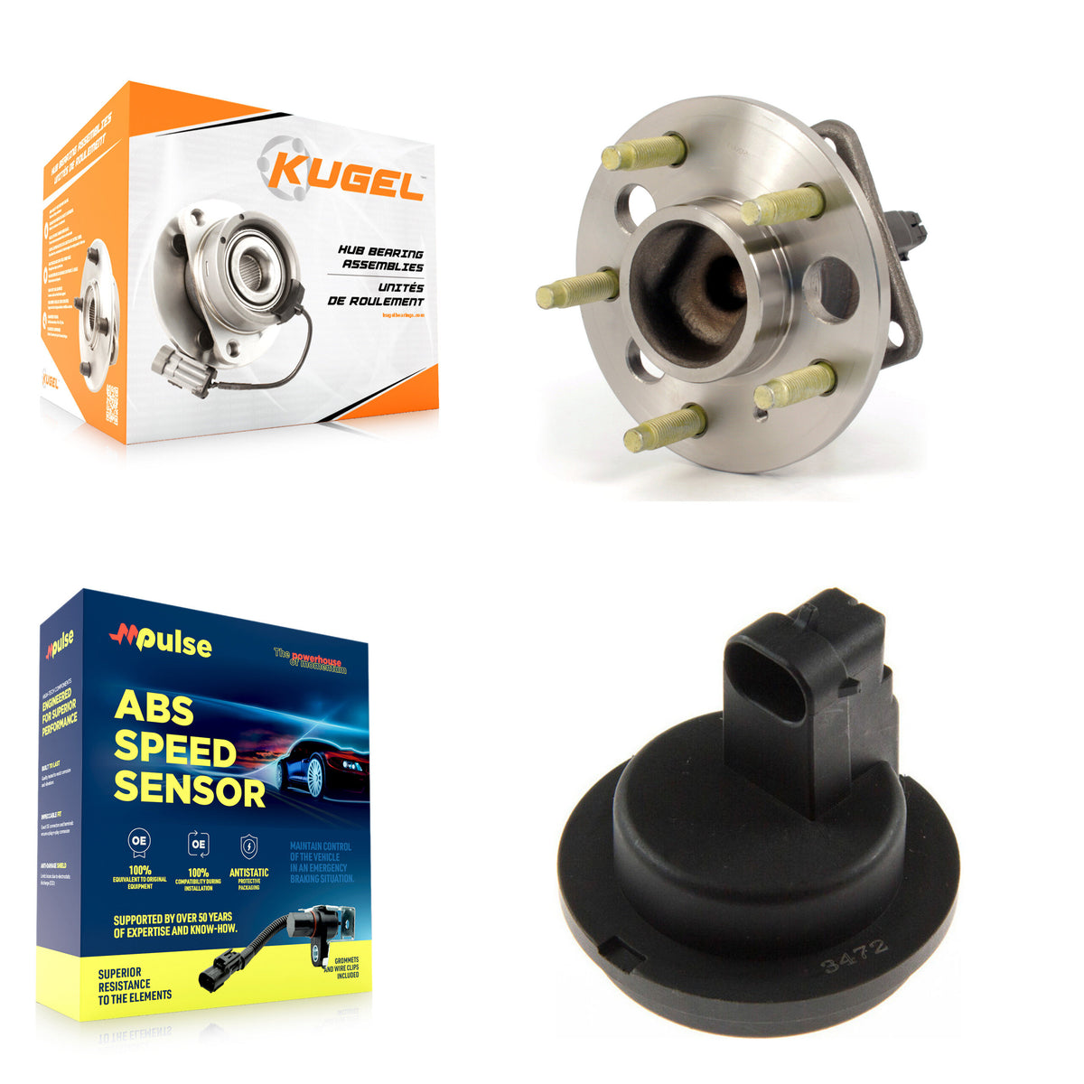Rear Wheel Hub Bearing And Extra ABS Sensor Kit For Cadillac DTS K7S-101599