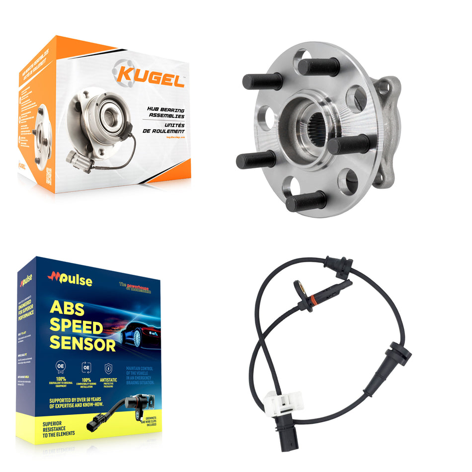 Rear Wheel Hub Bearing ABS Sensor Kit For Acura TL AWD with 3.7L 4-Wheel Harness K7S-101648