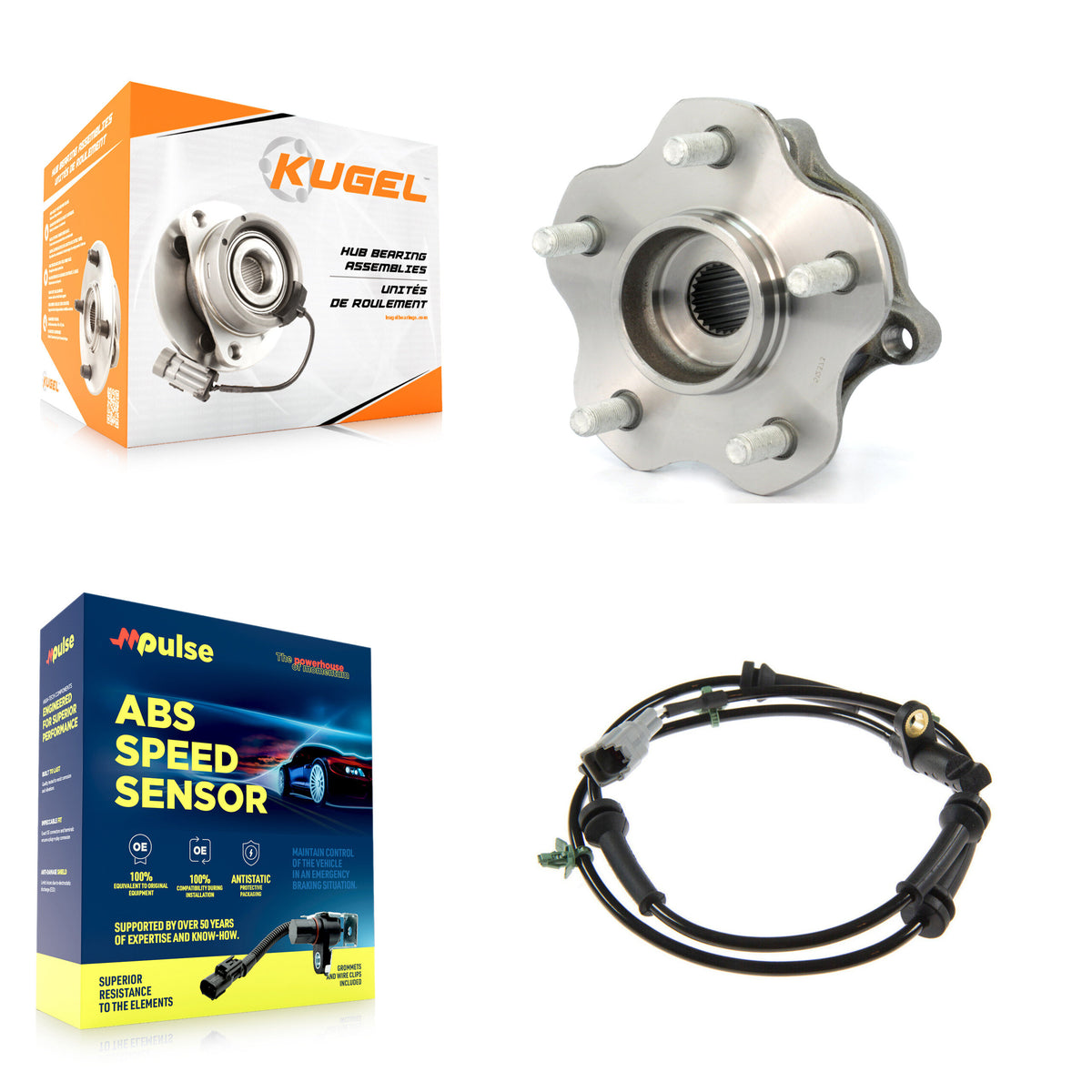 Rear Wheel Hub Bearing And ABS Sensor Kit For Nissan Rogue with Harness K7S-101657