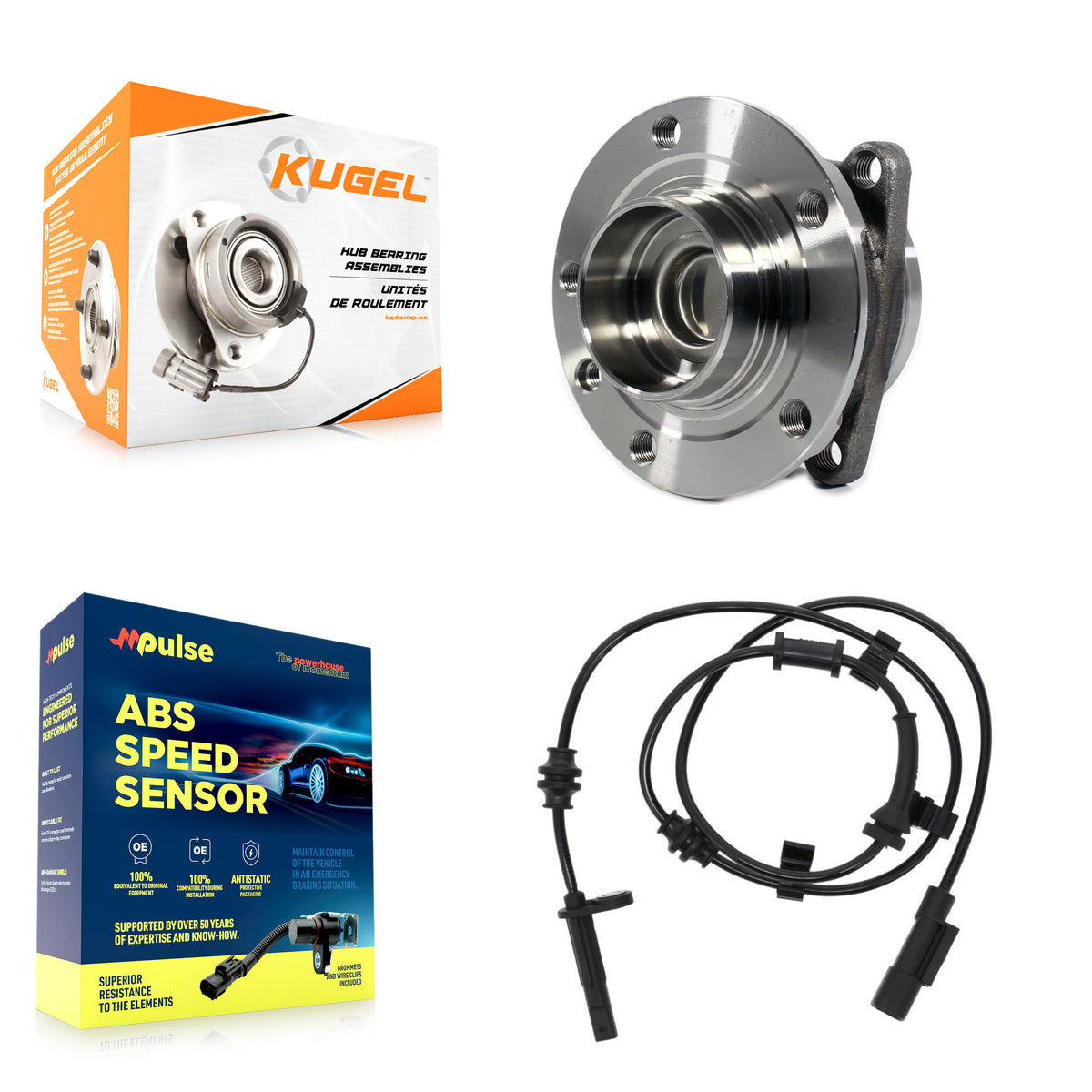 Rear Wheel Hub Bearing & ABS Sensor Kit For Jeep Cherokee FWD with 2.4L 3.2L 4-Wheel K7S-101664