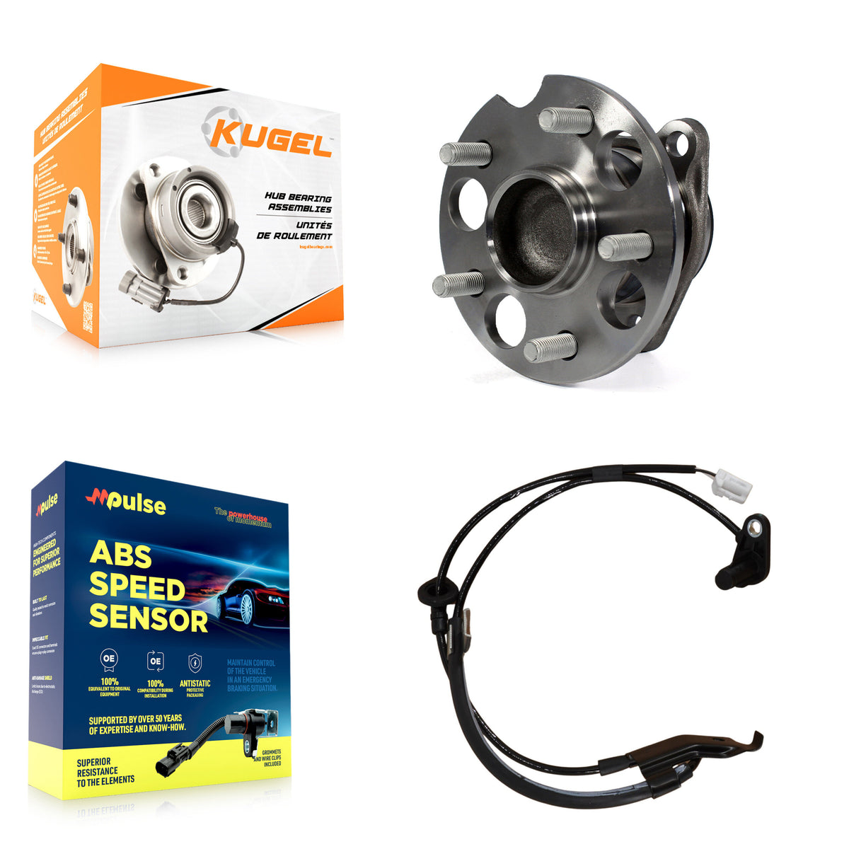 Rear Left Wheel Hub Bearing And Extra ABS Sensor Kit For 2016 Toyota Venza with Harness K7S-101695