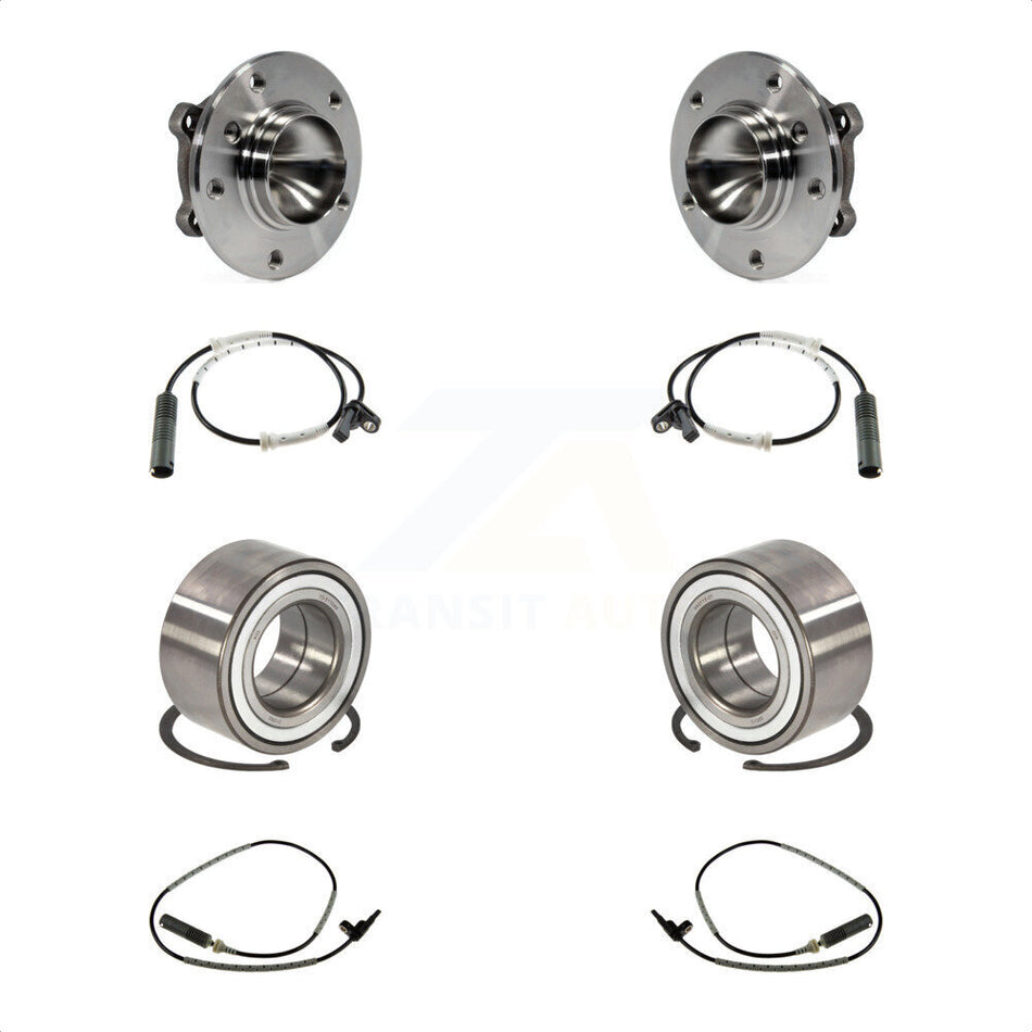 Front Rear Wheel Bearing And ABS Sensor Kit For BMW 328i 335i 135i 330i 335is 335d 135is K7S-101728