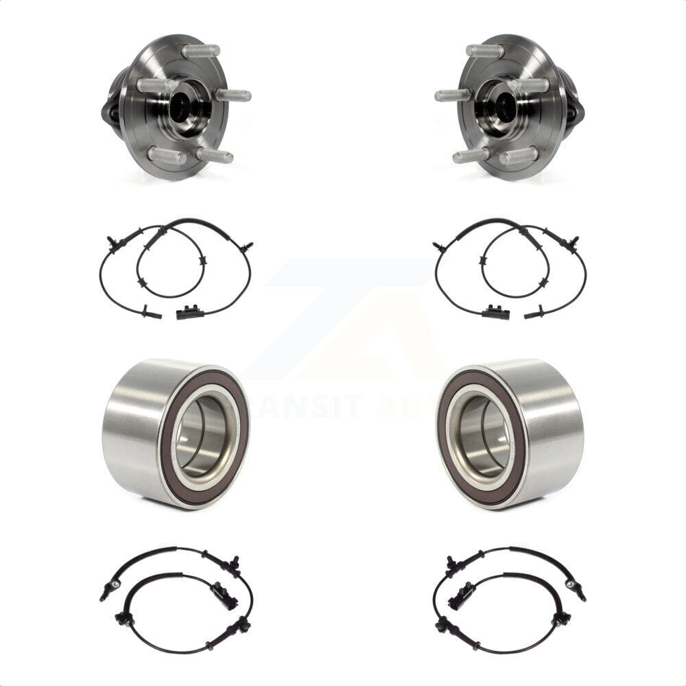Front Rear Wheel Bearing & ABS Sensor Kit For 2014-2015 Jeep Grand Cherokee Dodge Durango K7S-101745